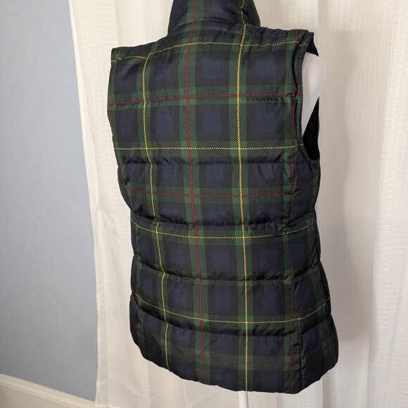 J.Jill Down Vest Jacket in Classic Plaid Design, Size XS - Picture 7 of 8